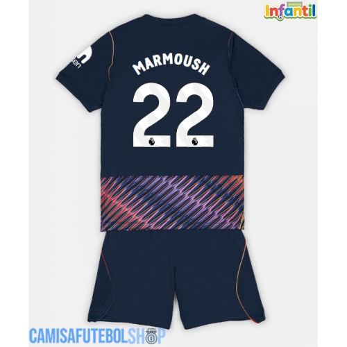 Camisa de time de futebol Tottenham Hotspur Omar Marmoush #22 Replicas 2º Equipamento Infantil 2026-27 Manga Curta (+ Calças curtas)